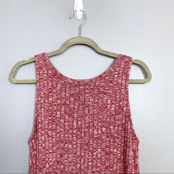 Umgee Burgundy Spacedye Knit Sleeveless Tank Top S - Picture 6 of 7